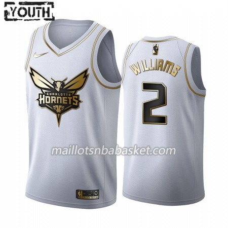 Maillot Enfant Charlotte Hornets Marvin Williams 2 2019-20 Nike Blanc Golden Edition Swingman